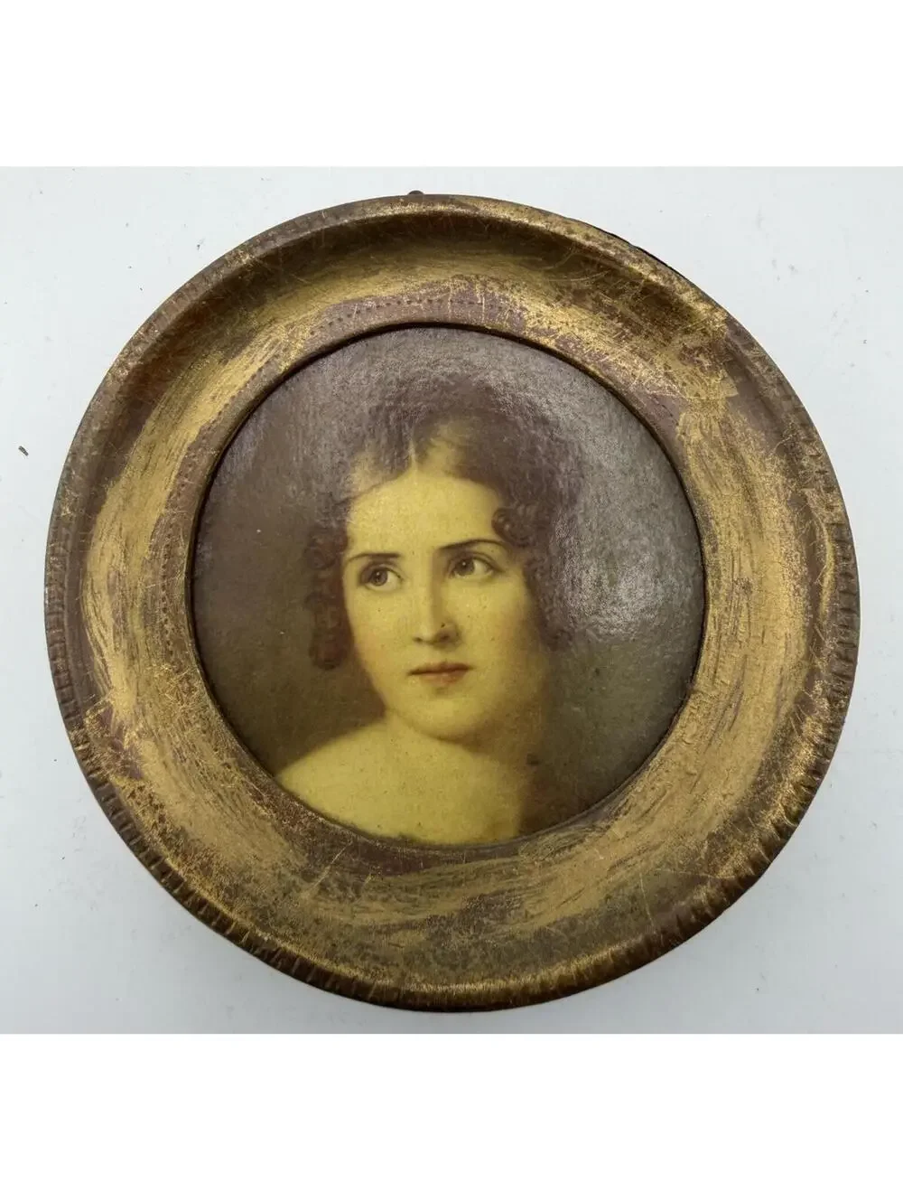 Vintage Paolina Borghese Round Portrait Frames Set 4 Gold Wall‎ Decor